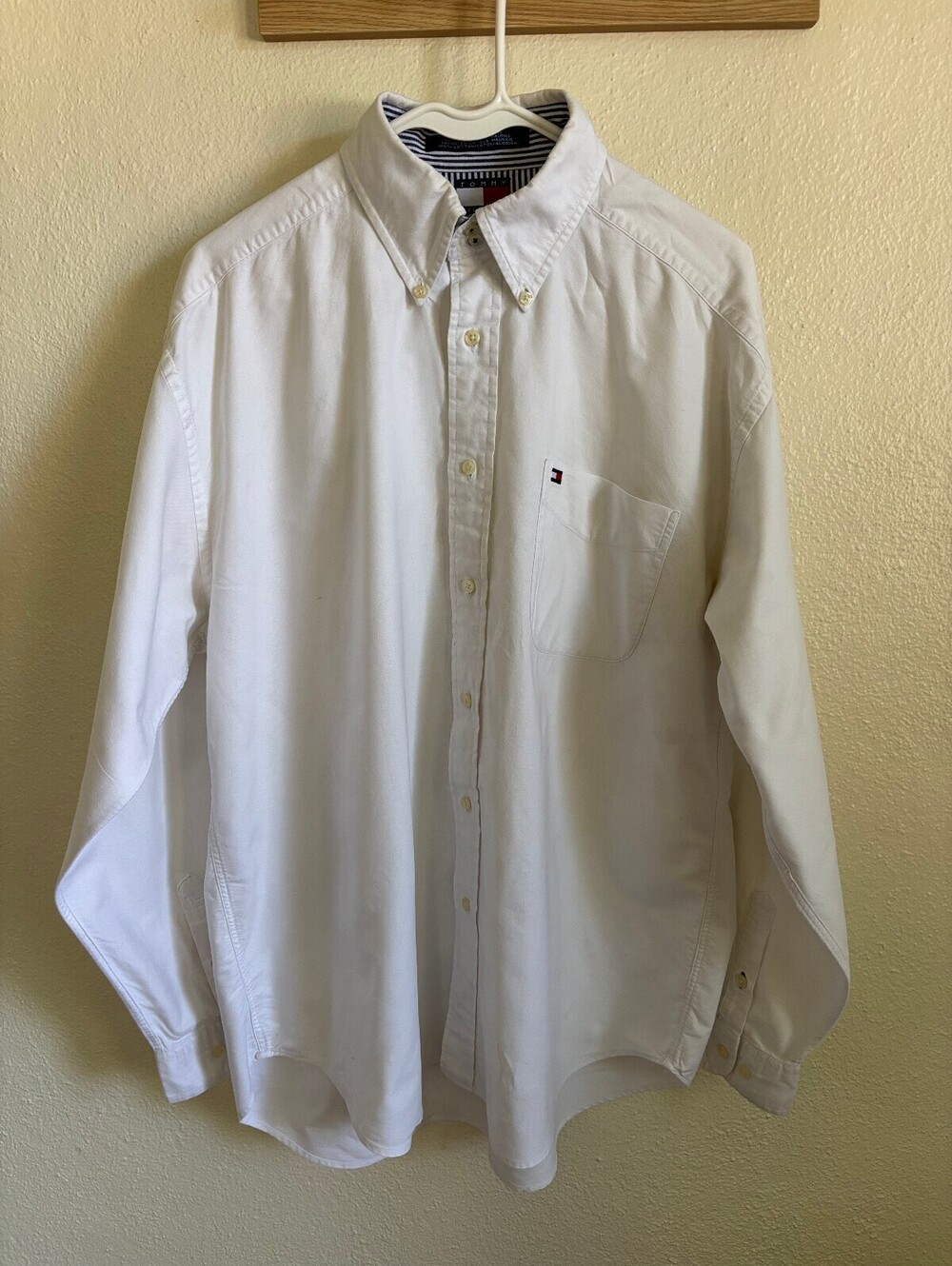 Vintage 1999 Tommy Hilfiger White Oxford Button Down Shirt Men’s Lar